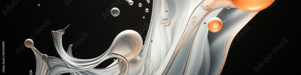 Aufkleber abstract fluid background,created with generative ai tecnology.