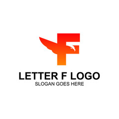Obraz premium Letter F logo design vector art lattermark logo