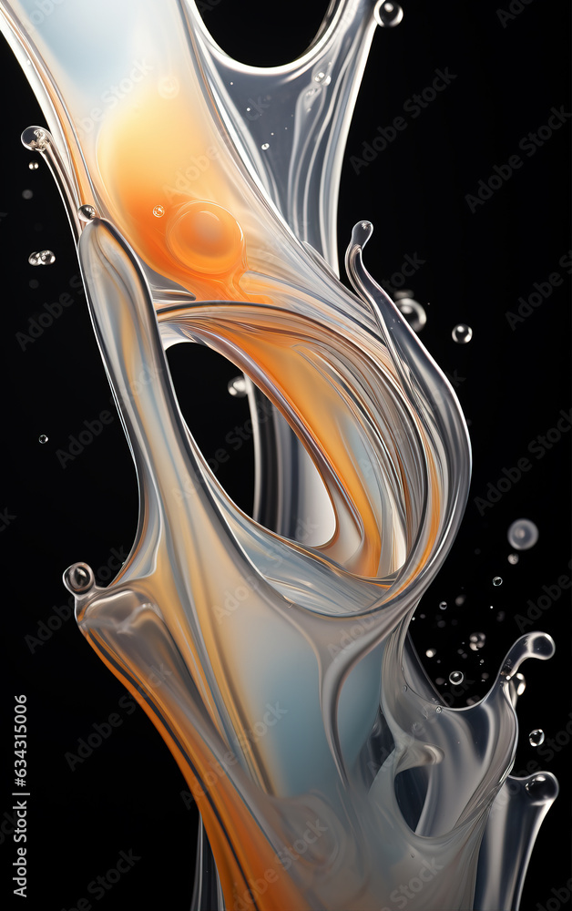 Poster abstract fluid background,created with generative ai tecnology.