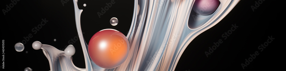 Poster abstract fluid background,created with generative ai tecnology.