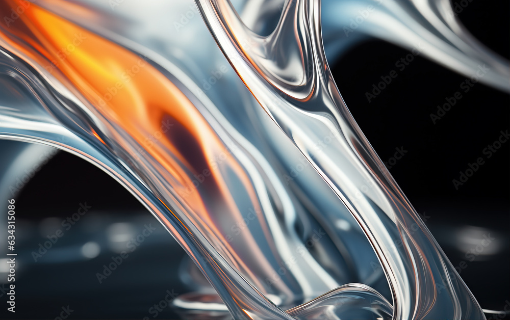 Aufkleber abstract fluid background,created with generative ai tecnology.