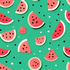 seamless pattern with watermelon