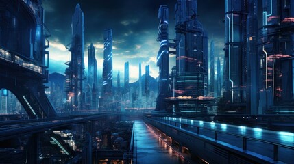 Metropolis Unplugged: A futuristic city experiencing a temporary power outage, revealing its hidden beauty in the absence of neon lights | generative AI