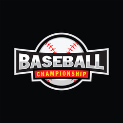 Modern professional Baseball championship emblem for baseball team