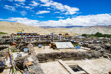 Amazing Rooftop View of Lo Manthang with Traditional Houses and Monasteries in Upper mustang, Nepal