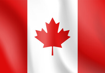 National flag of Canada. Vector illustration.