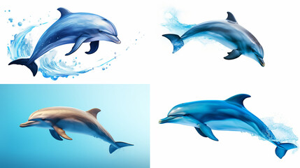 dolphin isolated on white