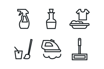 Icons pack as Cleaning liquids