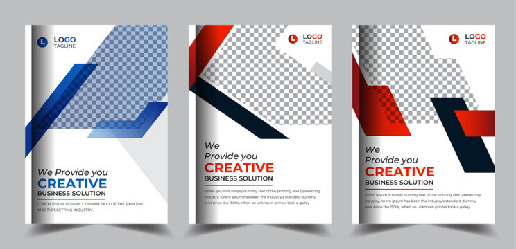 Corporate annual report business book cover flyer brochure a4 size design template