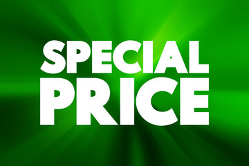 Special Price text quote, business concept background
