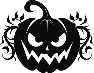 Halloween pumpkin illustration isolated on white background for t-shirt 