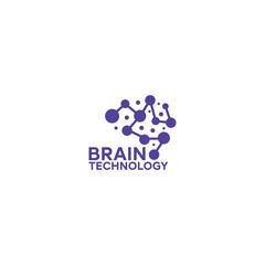 Fototapeta na wymiar Technology Modern Brian Logo illustration design