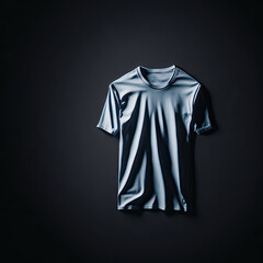 Grey T-Shirt Mock-up, ready to replace your design Generative AI 
