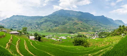Photo sur Plexiglas Rizières countryside view of sapa valley, vietnam