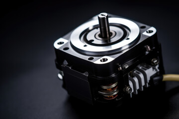 Macro shot of a compact and durable servo motor designed for precise control in robotics and...
