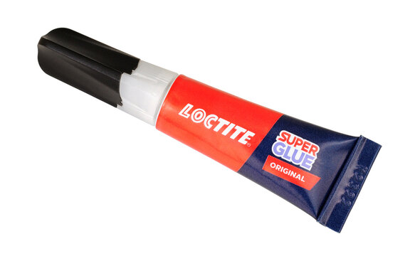 Stockport, United Kingdom, August 13th, 2023, Loctite original super glue in a 3g tube with anti clogging cap
