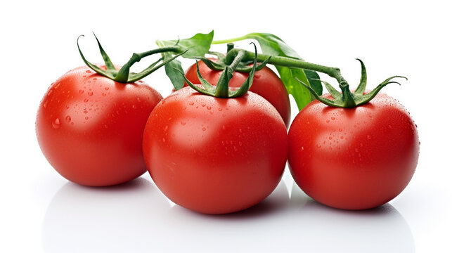 tomato isolated on white. Generative Ai. 