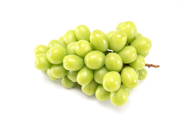 Shine muscat grape isolated on white background. Japanese fruit.