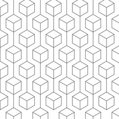 Vector seamless pattern repeating geometric hexagons background
