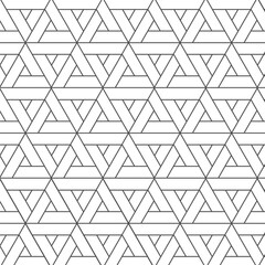 Modern abstract repeating geometric tiles with linear triangles vector background