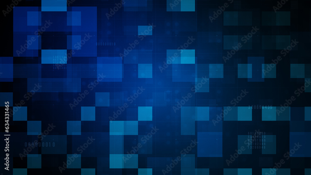 Poster technology geometric with number, cyber digital abstract background, 3d rendering