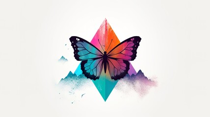 a wonderful logo with a butterfly