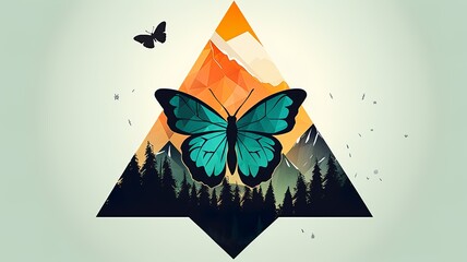 a wonderful logo with a butterfly