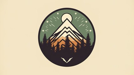 a wonderful logo with mountains