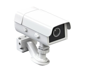 Close-Up of Surveillance Camera Isolated on a Transparent Background, No Background
