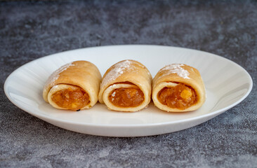 Homemade , Apple , Walnut Roll Cookies