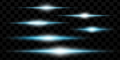 Vector illustration of a blue color. Light effect. Abstract laser beams of light. Chaotic neon rays of light .