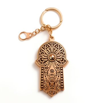 Gold Keychain Hand Of Fatima