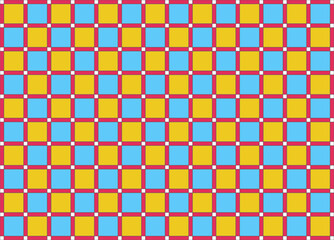 Abstrakter Vektorhintergrund mit einem Mosaik in blau, rot und gelb.