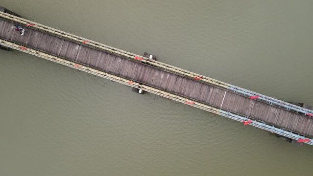 The aerial view of DMZ Region in Vietnam
