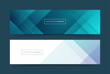 Banner background template, colorful, 2 collections set, blue and white, slash abstract element , eps 10