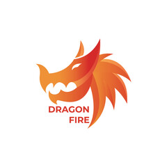 Dragon Fire Gradient logo vector illustration