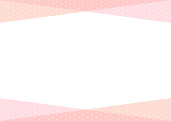 背景　透明の重なりの枠　ドット柄　ピンク