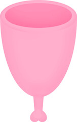 Illustration of a menstrual cup