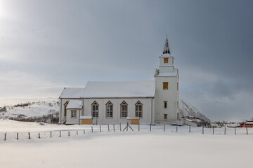 The Hills-Church over Kvaloya in Norway - 634346874