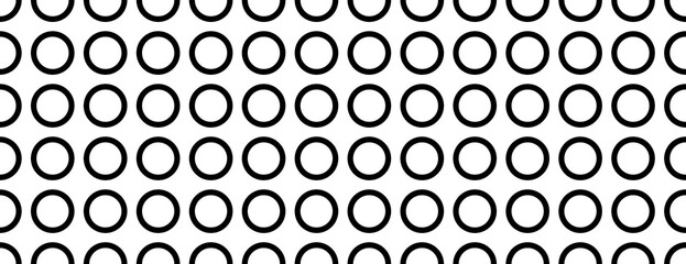 Abstract modern minimal black and white monochrome geometry circles polka dot grid texture on white background