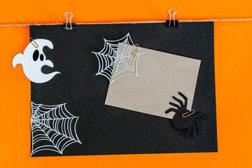 Decorated background frame for Halloween.