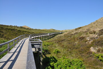 Platforma ścieżka nad wydmami, Sylt Niemcy