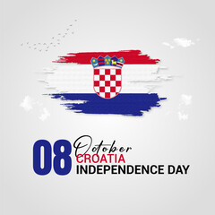 Naklejka premium Croatia Independence day Design