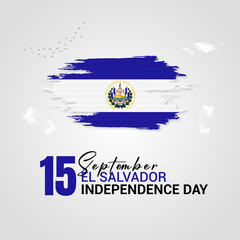 El Salvador Independence day Design - obrazy, fototapety, plakaty