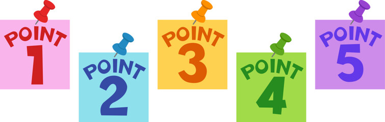 メモ用紙とかわいいポイントの数字（Note paper and cute point numbers）
