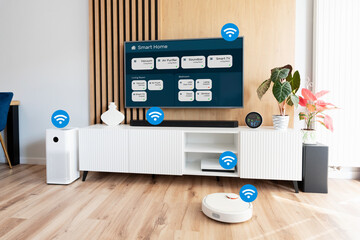 Smart home devices, controlled by smart app