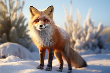 photo of a Red Fox in winter