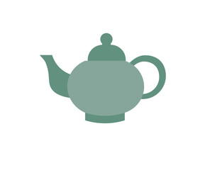 Cartoon teapot on a white background. Vector illustration