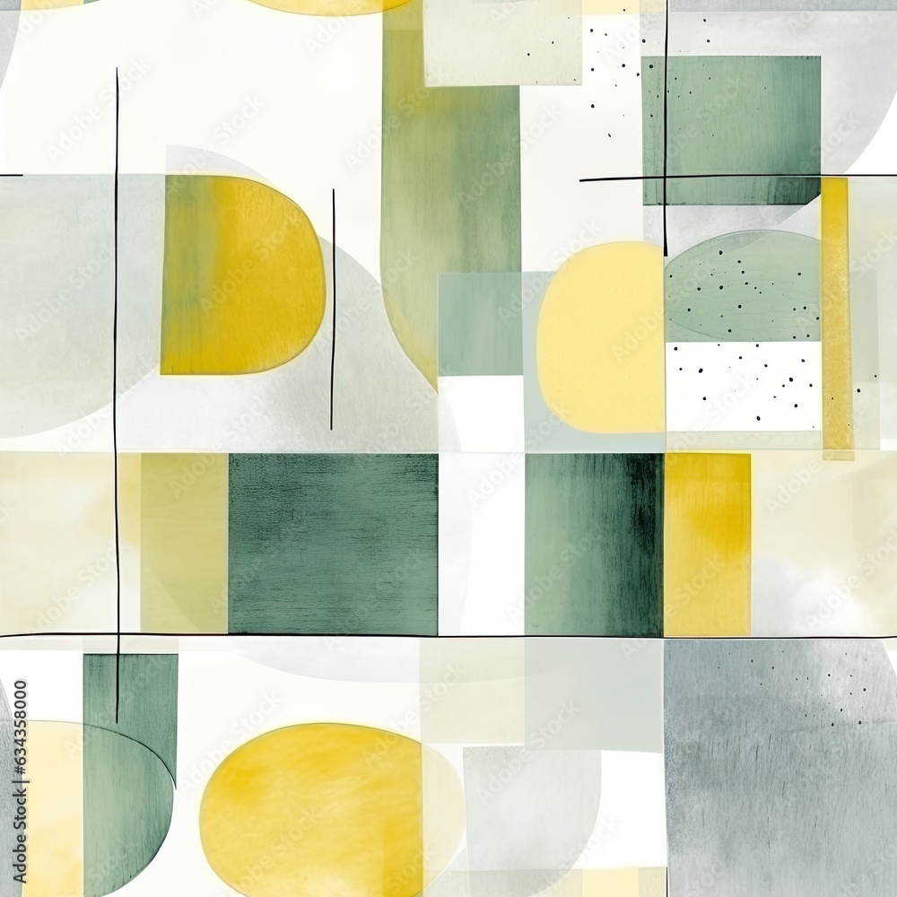 Aufkleber seamless pattern background with abstract watercolor textured geometric figures for printing, packag