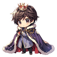 Obraz premium Cute Prince Clipart Illustration